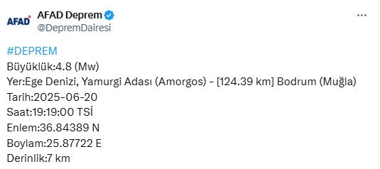 Ege Denizi'nde korkutan deprem! AFAD duyurdu - Resim: 0