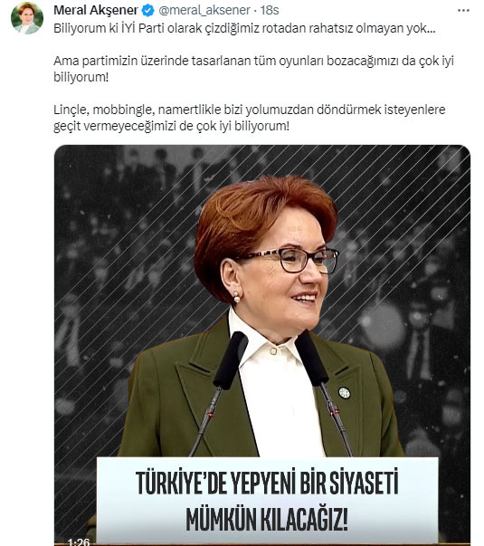 İYİ Parti Genel Başkanı Meral Akşener'den dikkat çeken paylaşım - Resim: 0