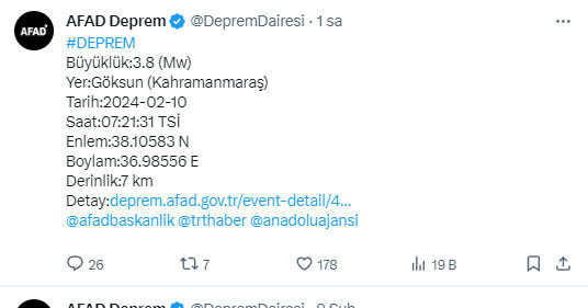 Kahramanmaraş'ta deprem oldu! AFAD son depremin şiddetini açıkladı - Resim: 0