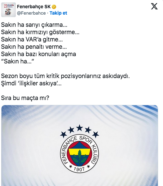Fenerbahçe'den Galatasaray'a jet cevap! "Sakın ha..."" - Resim: 0