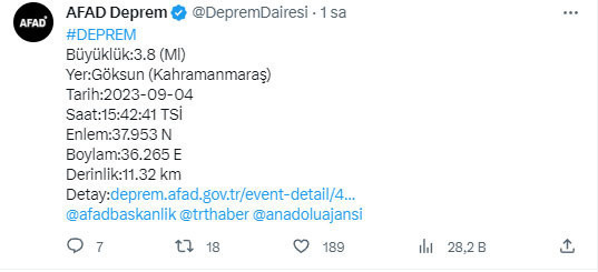 Kahramanmaraş'ta panik yaratan deprem! AFAD'dan açıklama var - Resim: 0