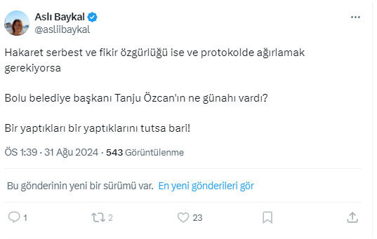 Aslı Baykal'dan CHP'ye tepki: Tanju Özcan'ın ne günahı vardı? - Resim: 1