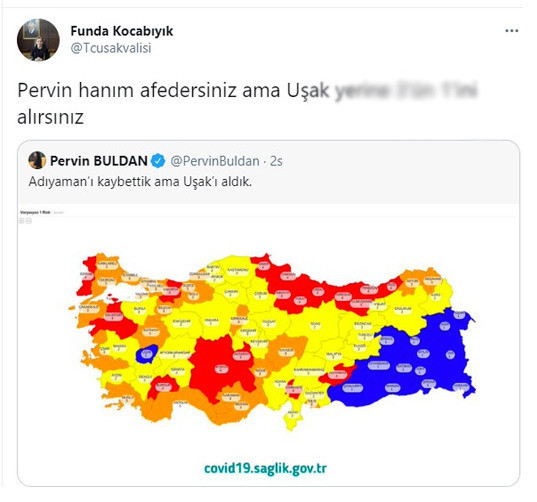 Uşak Valisi Funda Kocabıyık tweeti Pervin Buldan'a ne yazdı? - Resim: 1