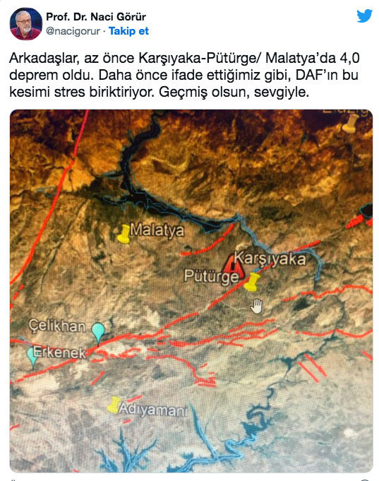 Prof. Naci Görür Malatya'daki depremin ardından uyardı - Resim: 0