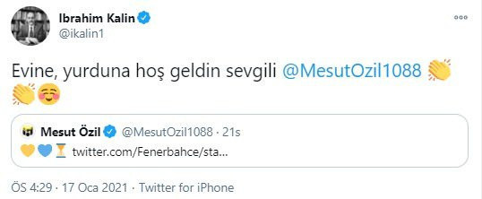 Cumhurbaşkanlığı Sözcüsü İbrahim Kalın'dan Mesut Özil paylaşımı! - Resim: 0