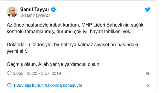 Devlet Bahçeli'ye ne oldu hastalığı ne Devlet Bahçeli sağlık durumu nasıl? - Resim: 0
