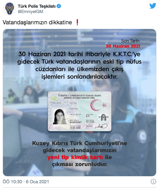 Emniyet'ten yeni kimlik kartı uyarısı! Son tarih 30 Haziran 2021 - Resim: 0