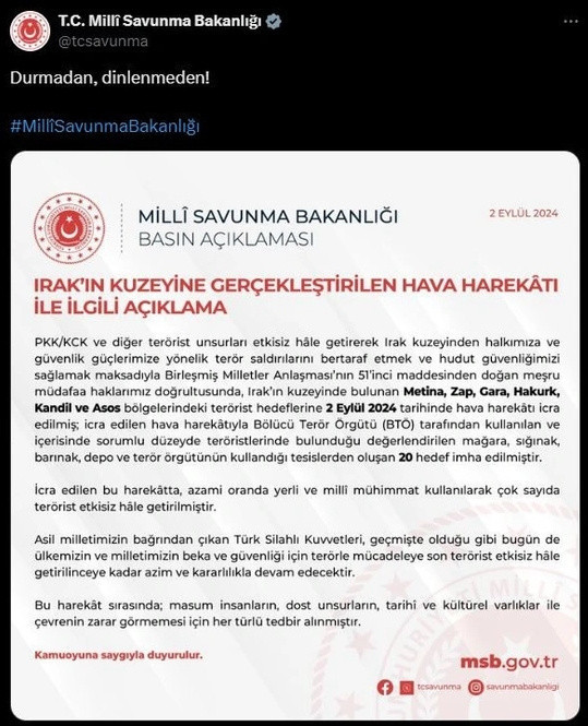 TSK'dan hava harekatı: Çok sayıda terörist etkisiz hale getirildi - Resim: 0