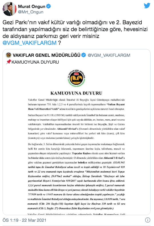 İBB Sözcüsü Murat Ongun paylaştı: Hevesinizi de aldıysanız parkımızı geri verir misiniz?" - Resim: 0