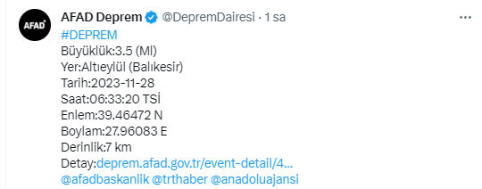 Balıkesir'de deprem oldu! AFAD şiddetini açıkladı - Resim: 0
