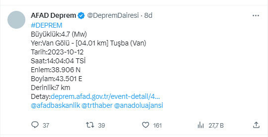 Van'da panik yaratan deprem! AFAD son depremin şiddetini duyurdu - Resim: 0