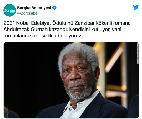 Borçka Belediyesi Nobel ödüllü diye Morgan Freeman'ı paylaştı sonra özür dilemek yerine Tarık Mengüç'ü paylaştı - Resim: 0