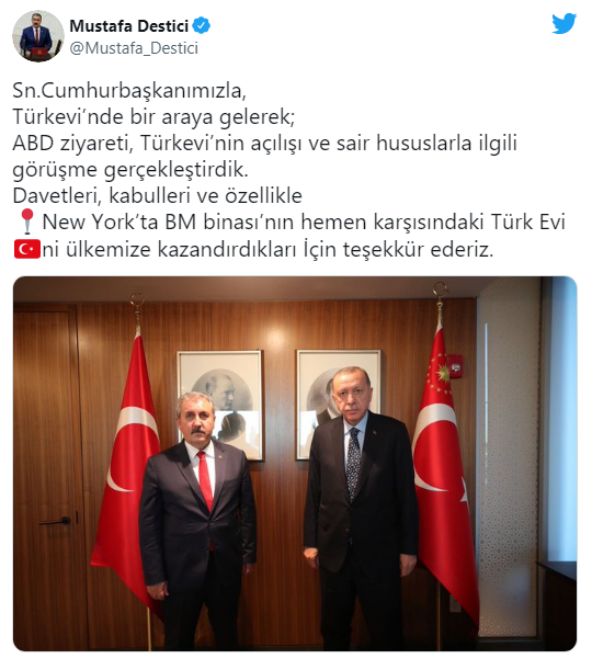 Cumhurbaşkanı Erdoğan New York'ta Mustafa Destici ile görüştü! - Resim: 0