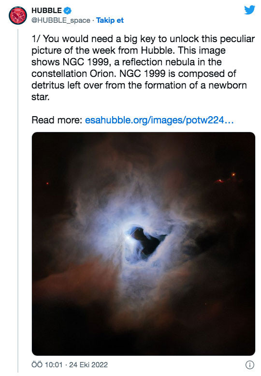 Uzayın karanlığındaki dev kozmik 'anahtar deliği' ortaya çıktı Hubble teleskobu görüntüledi - Resim: 0