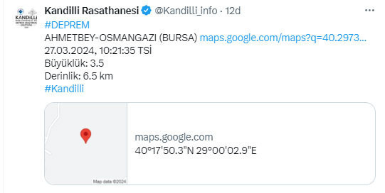 Bursa'da deprem oldu! Kandilli Rasathanesi'nden son dakika açıklama geldi - Resim: 0