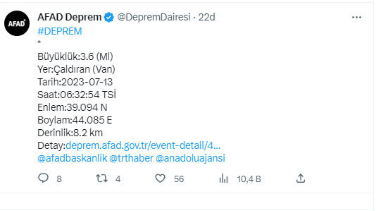 Sabah saatlerinde sallandı! Panik yaşandı AFAD'dan açıklama var - Resim: 0