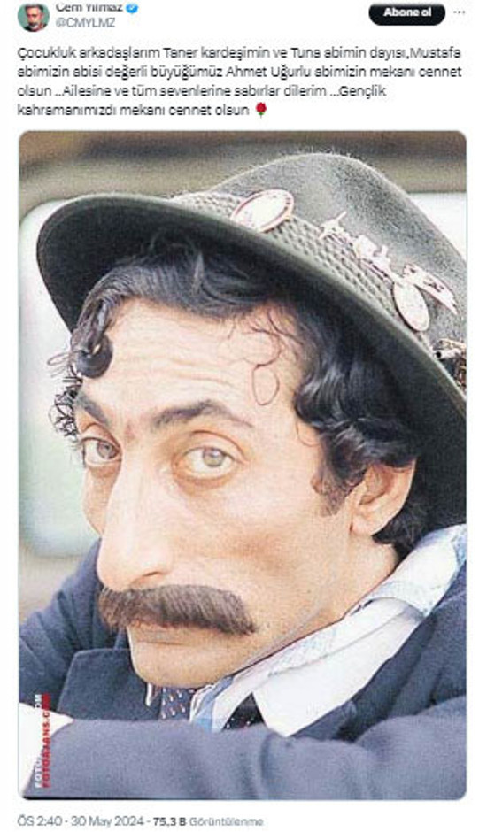 Ünlü oyuncu Ahmet Uğurlu hayatını kaybetti! Acı haberi Cem Yılmaz duyurdu - Resim: 0