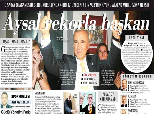 Galatasaray yeniden manşetlerde - Resim: 3