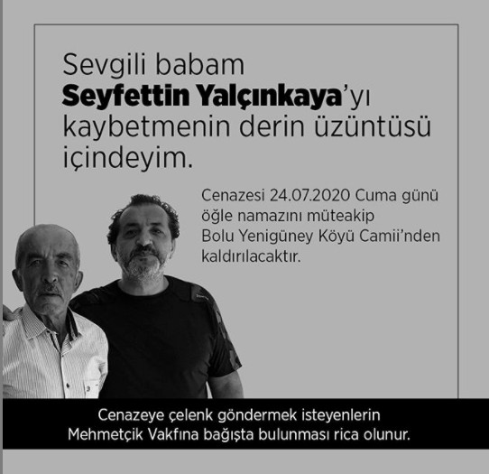 Mehmet Yalçınkaya babası kimdir kaç yaşında neden öldü? - Resim: 1