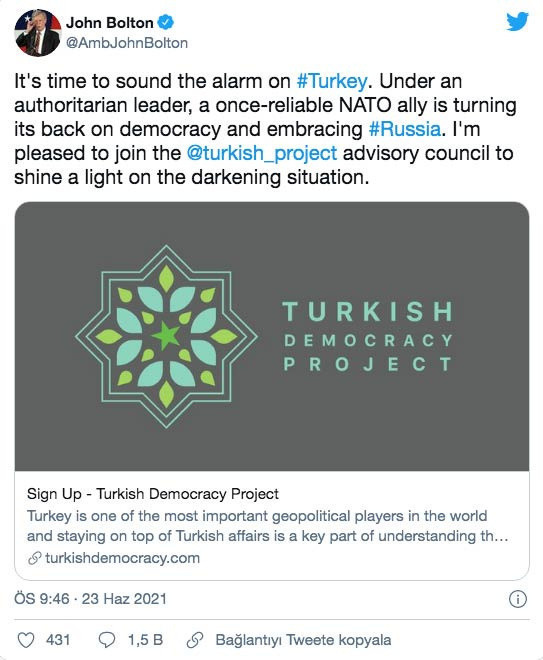 John Bolton Türkiye'ye demokrasi getirmek için dernek kurdu FETÖ'cüler de var - Resim: 1