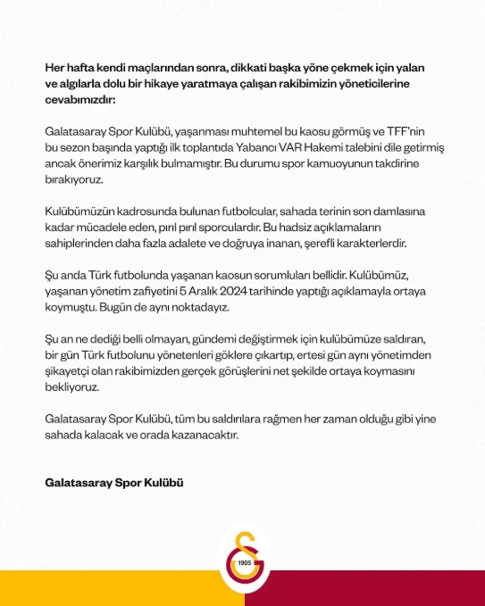 Galatasaray'dan Acun Ilıcalı'ya sert cevap! - Resim: 0