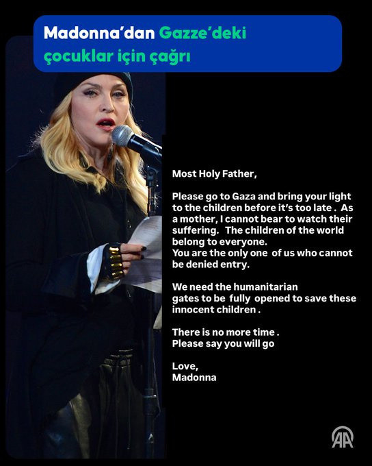 Madonna'dan Papa'ya 'Gazze'ye git' çağrısı: Artık dayanamıyorum - Resim: 3