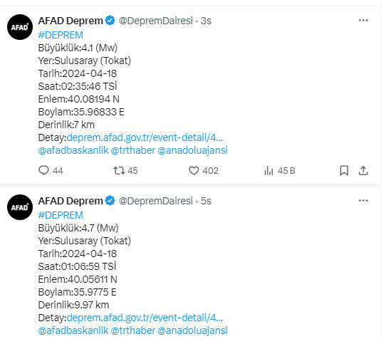 Peş peşe panik yaratan depremler! AFAD'dan açıklama, şiddeti kaç? - Resim: 0