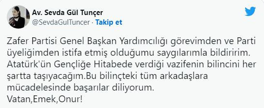 Zafer Partisi'nde deprem! Üst düzey isim hem görevinden hem partiden istifa etti - Resim: 0