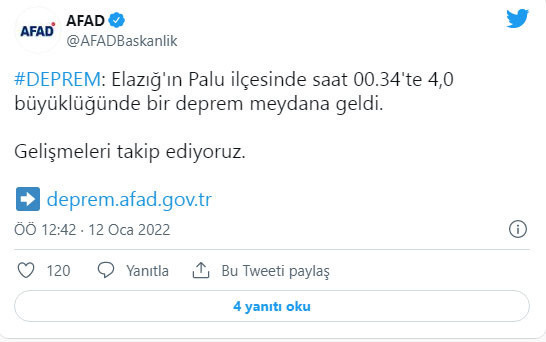 Elazığ'da 4 büyüklüğünde deprem oldu! İlçede hissedildi - Resim: 0