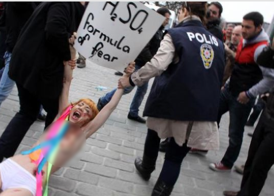 Kadınlar çırılçıplak eylem yaptı - Resim: 4