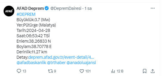 Malatya'da deprem paniği! AFAD'dan açıklama geldi - Resim: 0