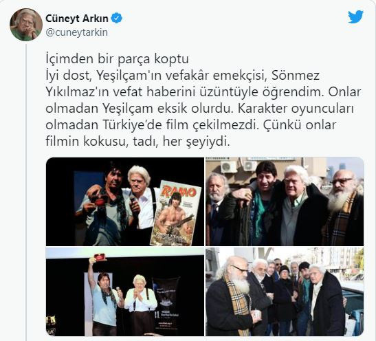Cüneyt Arkın paylaştı! Yeşilçam’ın 'Rambo'su Sönmez Yıkılmaz vefat etti - Resim: 0