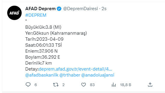 Kahramanmaraş sallandı! AFAD son depremin şiddetini açıkladı - Resim: 0