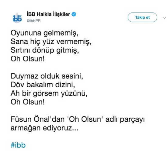İBB'den çok manidar paylaşım: Oh olsun! - Resim: 0