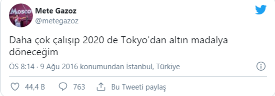 Mete Gazoz'un 2016 paylaşımı olay oldu o gün söz vermiş! - Resim: 0