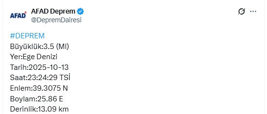 Ege Denizi'nde korkutan deprem - Resim: 0