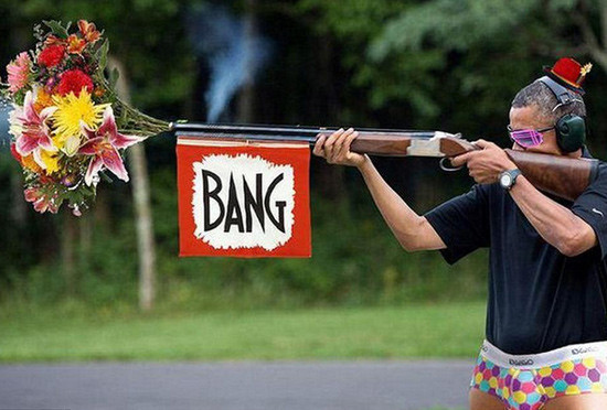 Obama'nın av tüfeği alay konusu oldu - Resim: 1