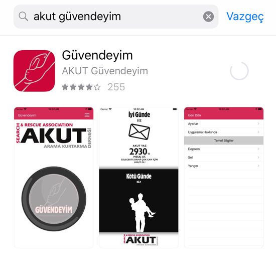 AKUT güvendeyim android - iOS deprem uygulaması! Yerinizi haber veriyor - Resim: 2