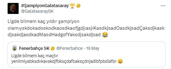 Galatasaray'dan şampiyonluk sonrası Fenerbahçe'ye gönderme - Resim: 0