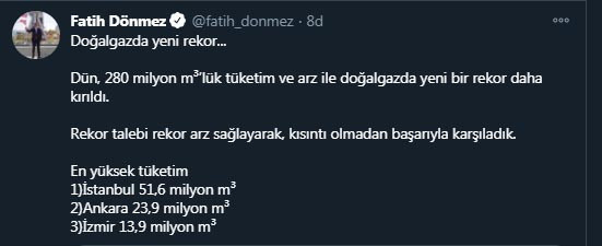 Enerji Bakanı Fatih Dönmez: Doğalgazda yeni bir rekor daha kırıldı - Resim: 0