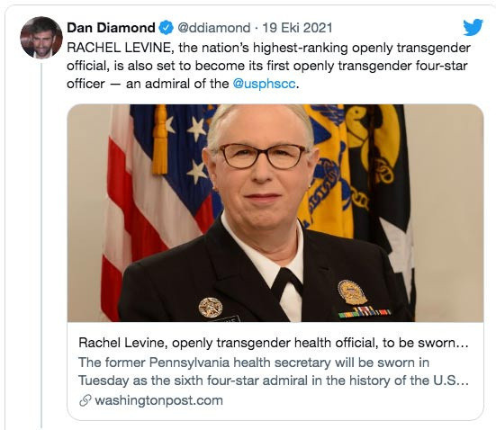 Rachel Levine ABD'nin ilk açık trans oramirali oldu - Resim: 0