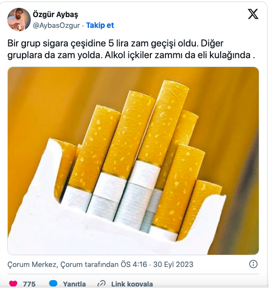 Sigaraya yine zam geldi! 5 lira zam gelmişti - Resim: 0