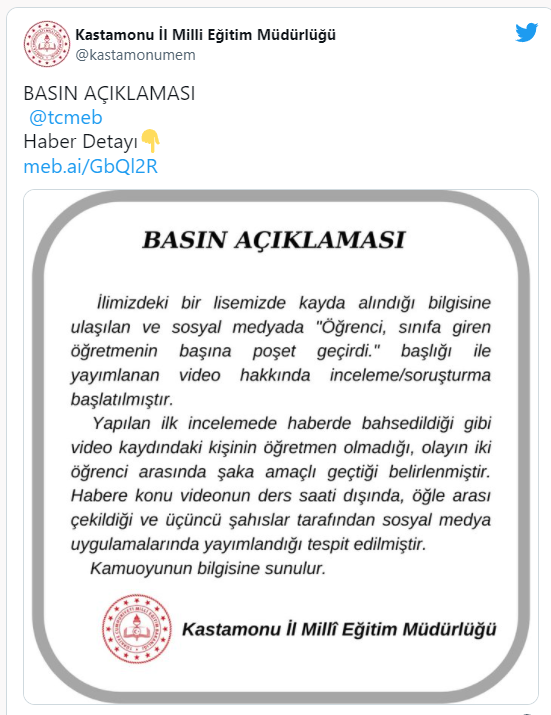 Öğretmenin başına poşet geçirdi denmişti! İşin aslı belli oldu - Resim: 0