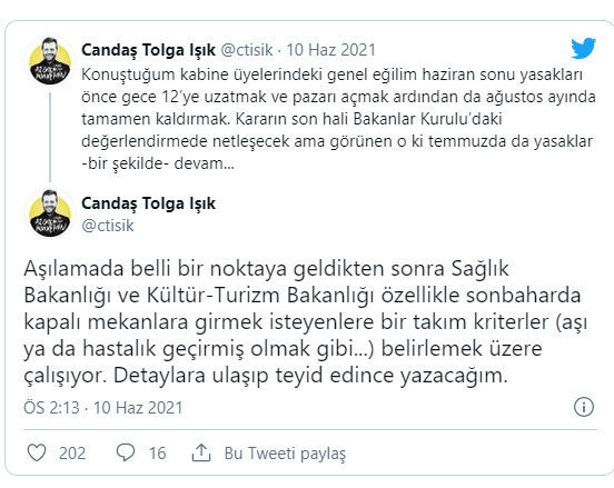 Candaş Tolga Işık kabine üyeleriyle görüştü! İşte yasakların biteceği tarih - Resim: 0