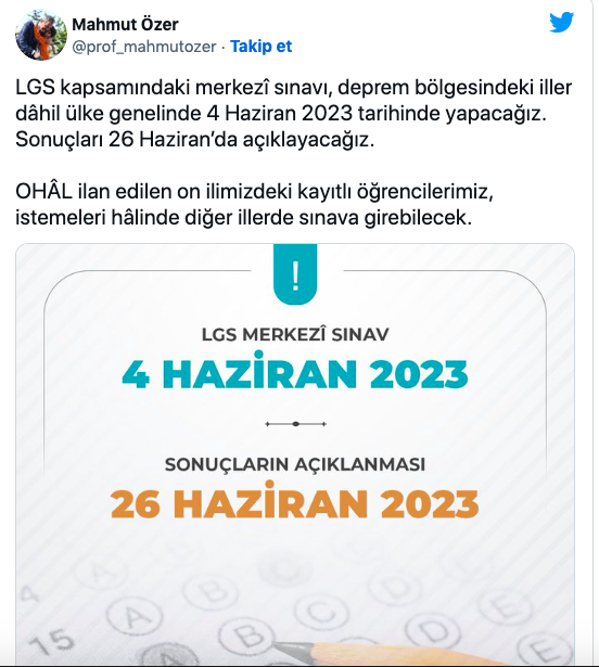 LGS hakkında flaş karar Mahmut Özer duyurdu! - Resim: 0