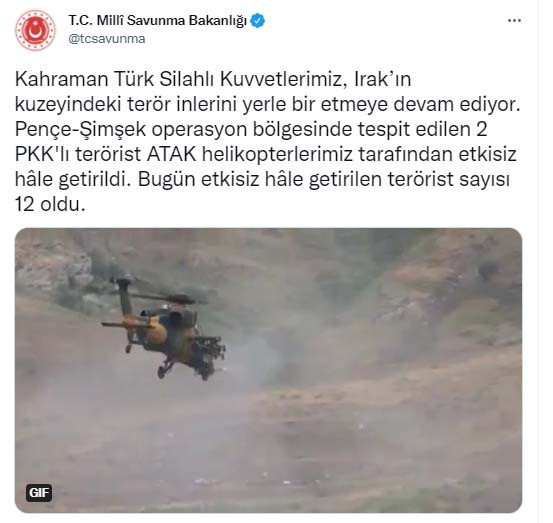 2 terörist ATAK helikopterleri ile vuruldu! Bugün öldürülen toplam terörist sayısı: 12 - Resim: 0