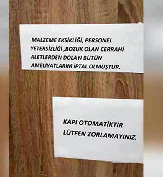 Polikliniğe "ameliyatlarım iptal oldu" yazan doktora soruşturma - Resim: 0