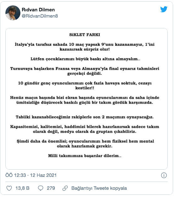 Rıdvan Dilmen: Genç oyuncularımızı çok fazla havaya soktuk - Resim: 0