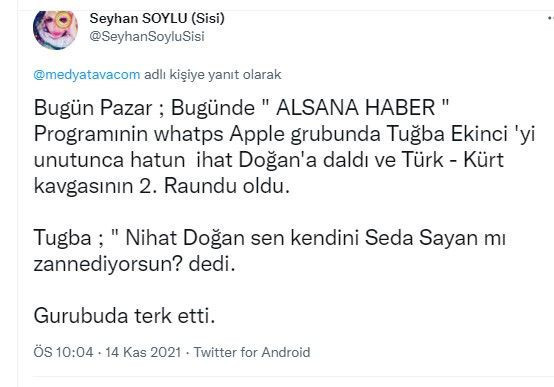FLASH TV Al Sana Haber'de Nihat Doğan-Tuğba Ekinci Türk-Kürt kavgası WhatsApp'a taşındı - Resim: 3