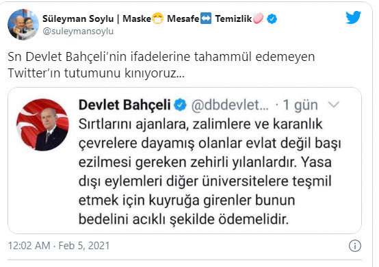 Bakan Soylu: Twitter'ın tutumunu kınıyoruz - Resim: 0